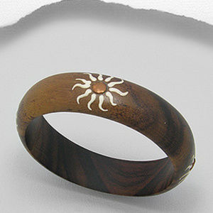 Wooden Bangle with Art Design